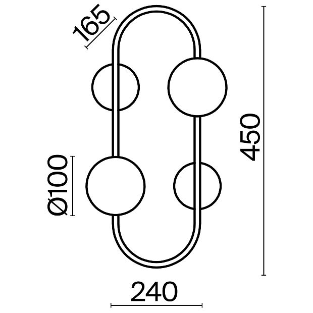 Настенный светильник (бра) Inversion FR5233WL-02BS