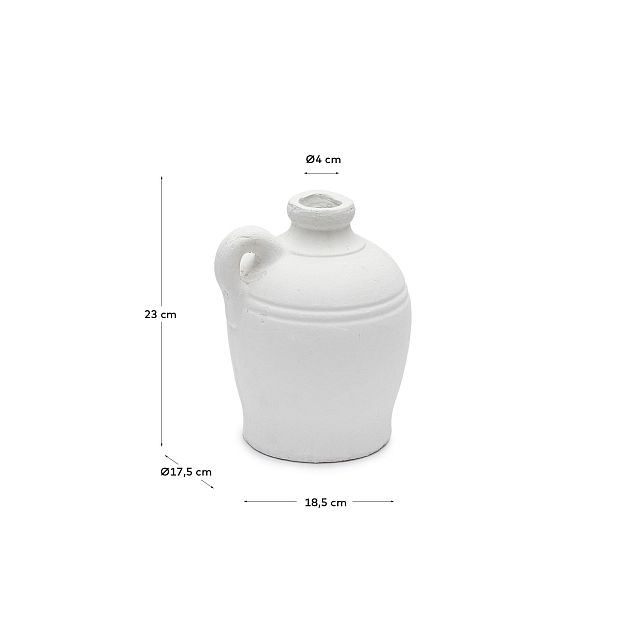 Palafrugell Белая терракотовая ваза 23 см