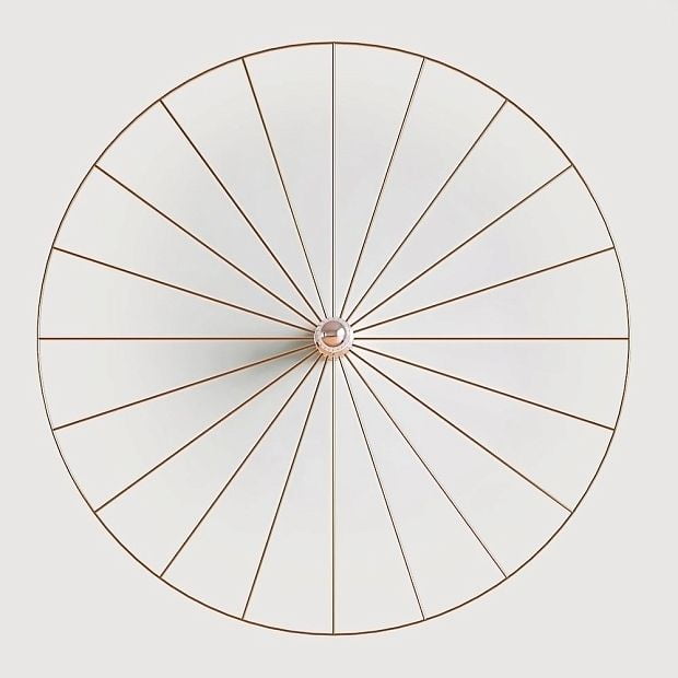 Бра Wheel 90 cm золотой + цоколь 20 cm золотой