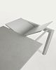 Превью ATTA Стол 120 (180) x80 серый керамическая столешница