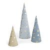 Превью Venetia set of 3 conical trees in blue 20 cm 30 cm 45 cm