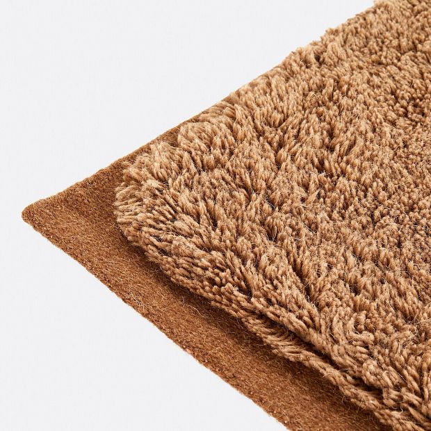 Ковер из шерсти Elfiga 120 x 170 см каштановый