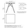 Превью Обеденный стол Faz деревянный 70x70x74