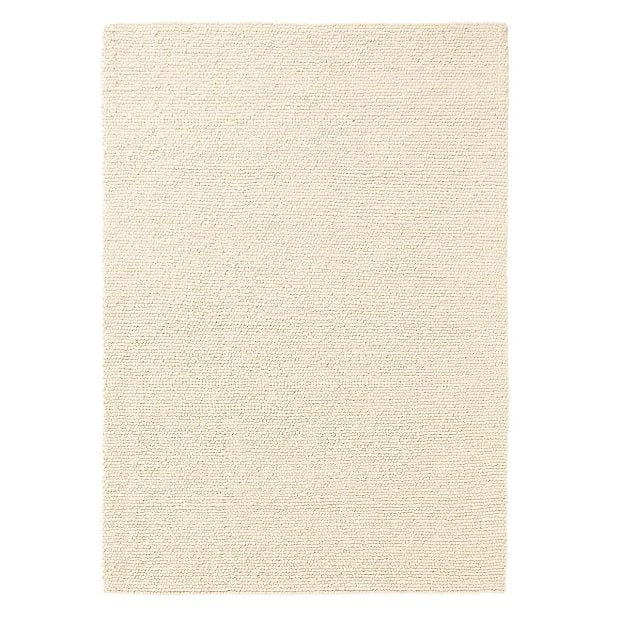 Ковер из 100 шерсти с эффектом трикотажа Diano 200 x 290 см белый