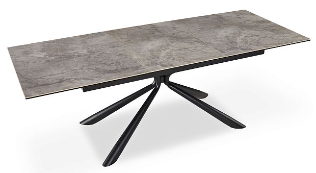 Обеденный стол HUGO 160 керамика серый под мрамор