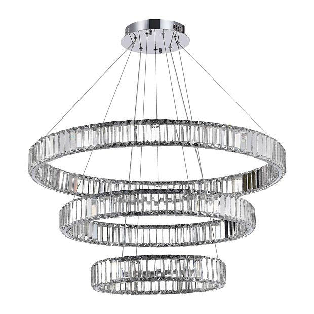 Люстра подвесная TIVOLI Хром/Прозрачный LED 1*122W 4000K