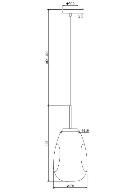 Подвесной светильник Mabell P013PL-01G