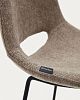 Превью Zahara Барный стул коричневый с черными стальными ножками 76 см