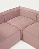 Превью Угловой 4-х местный диван Blok 290 x 290 cm розовый вельвет