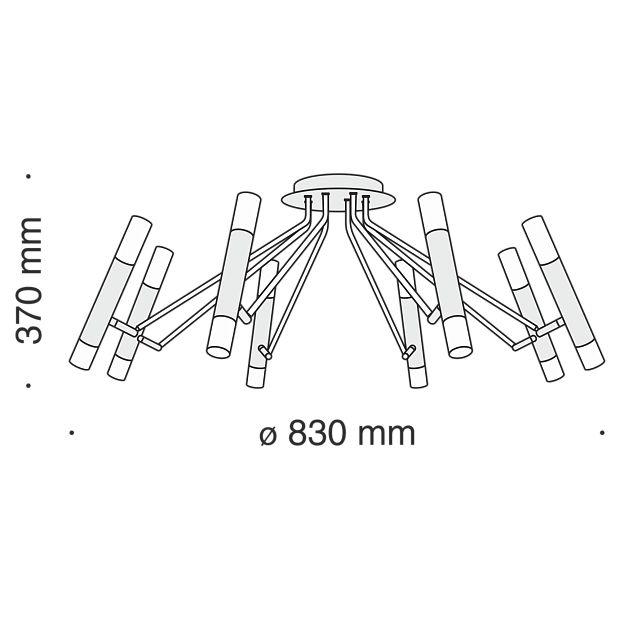 Потолочный светильник Vigo MOD620CL-16B