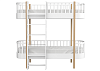 Кровать двухъярусная Classic фронтальная лестница (белый)