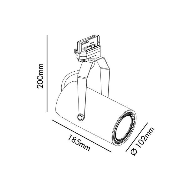 Трек Mini Sigma черный LED 21,5W 3000K 20є