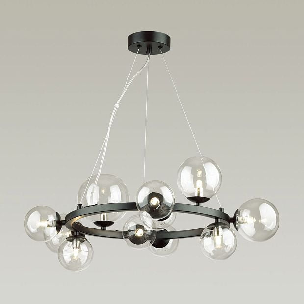 Люстра Art Deco Bubble OMG1075R black/clear