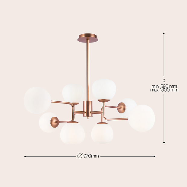 Подвесная люстра Maytoni Erich MOD221-PL-08-G