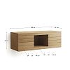 Превью Kenta Мебель для ванной из массива тика с натуральной отделкой, 120 x 45 см