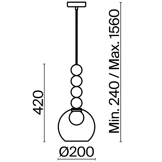 Подвесной светильник Focus FR5220PL-01G6