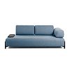 Превью Синий 3-местный диван Compo с маленьким подносом 232 см