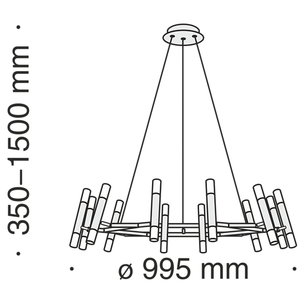 Подвесной светильник Vigo MOD031PL-24B