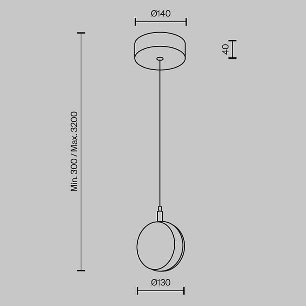 Подвесной светильник Mind MOD299PL-L10BS3K