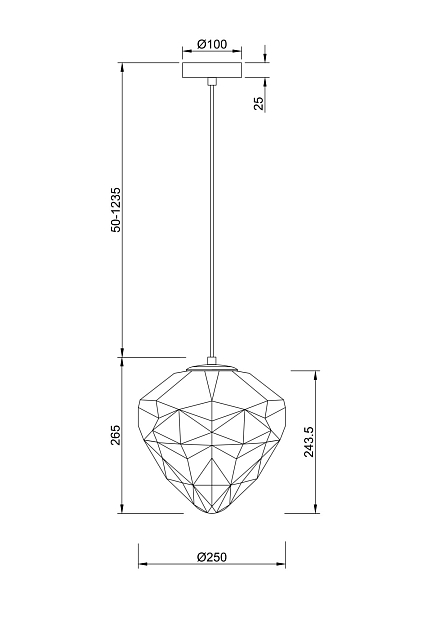 Подвесной светильник Maytoni Globo P053PL-01BL