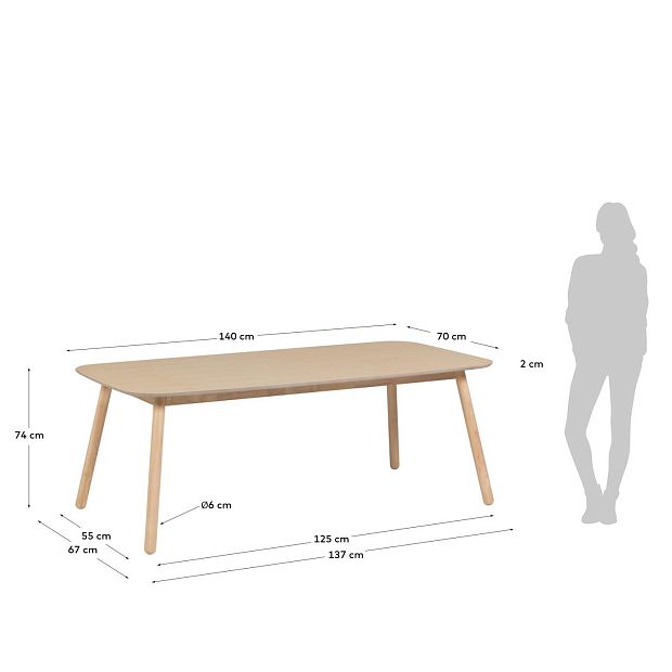 Стол Batilde 70 x 140 cm