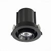 Превью Св-к встр. Черный LED 1*12W 3000K 900Lm Ra80 24° IP20 D90xH92 180-240V