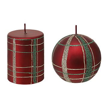 Набор декоративных свечей festive classics из коллекции new year essential, 2 шт.