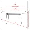 Превью Cтол раздвижной Стокгольм прямоугольный 140-175*90 см массив дуба тон натуральный