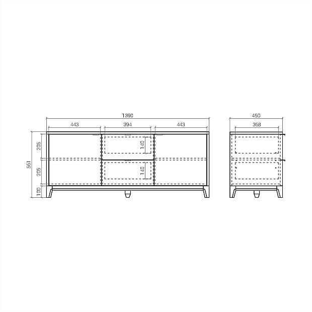 Тумба под тв Case CS043 хвоя RAL 6009