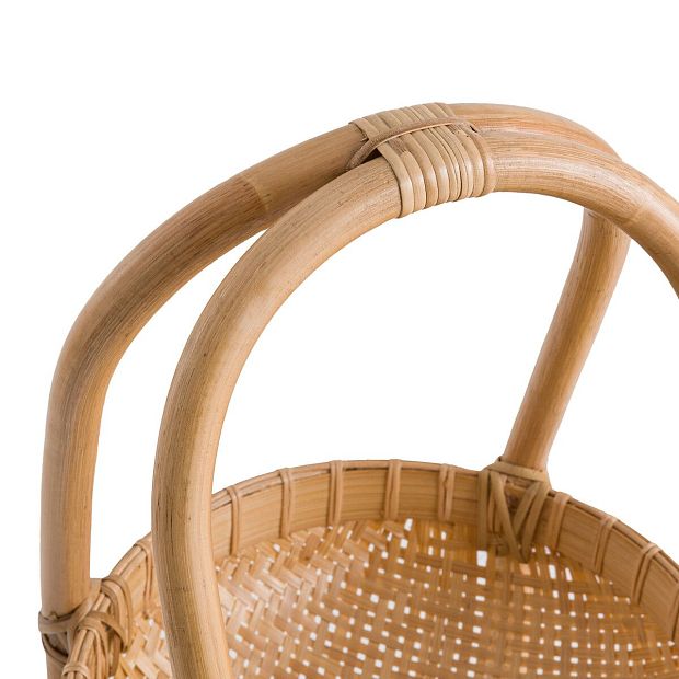 Этажерка с двумя маленькими корзинками из ротанга и бамбука Jyska бежевый