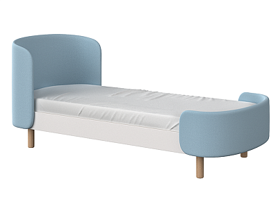 Кровать KIDI Soft для детей от 3 до 7 лет (голубой)