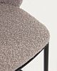 Превью Барный стул Ciselia светло-серый из ткани букле и металла 102 см