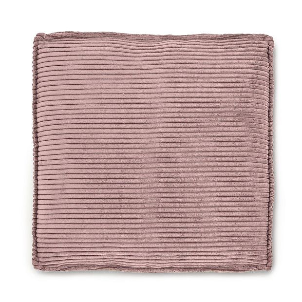 Blok Подушка из розового вельвета с широким швом 60 x 60 см