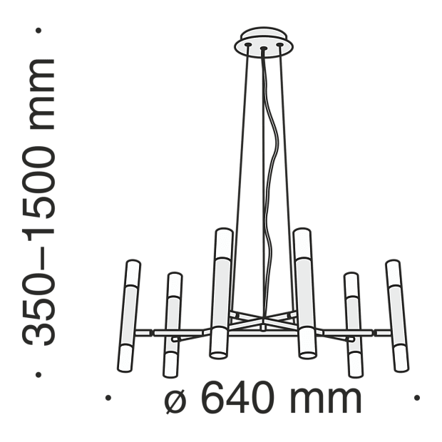 Подвесной светильник Vigo MOD031PL-12B