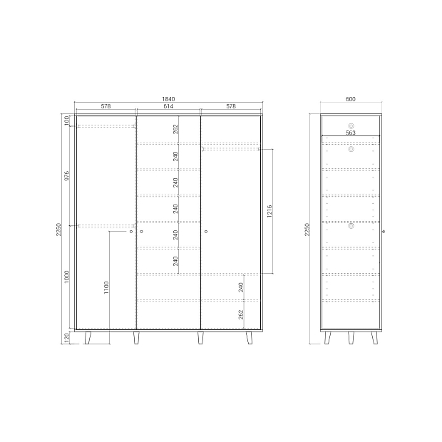 Шкаф TW225 Дуб тобакко, бежевый Ral 1019