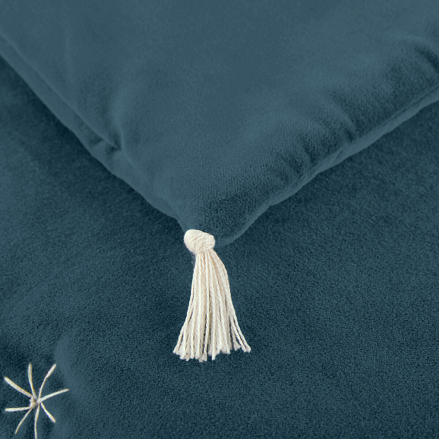 Перина для дивана из велюра Raipur 85 x 185 см синий