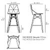 Превью Барный стул Faz с деревянными ножками