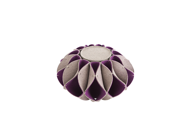 Пуф высокий Ruff Pouf Purple Ø70