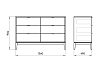 Превью Комод Fjord 6 ящиков (белый)