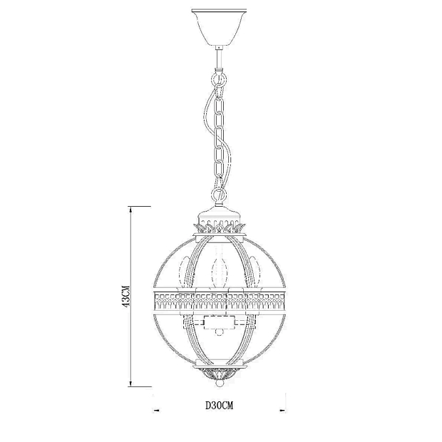 Люстра Residential 3 ant.brass