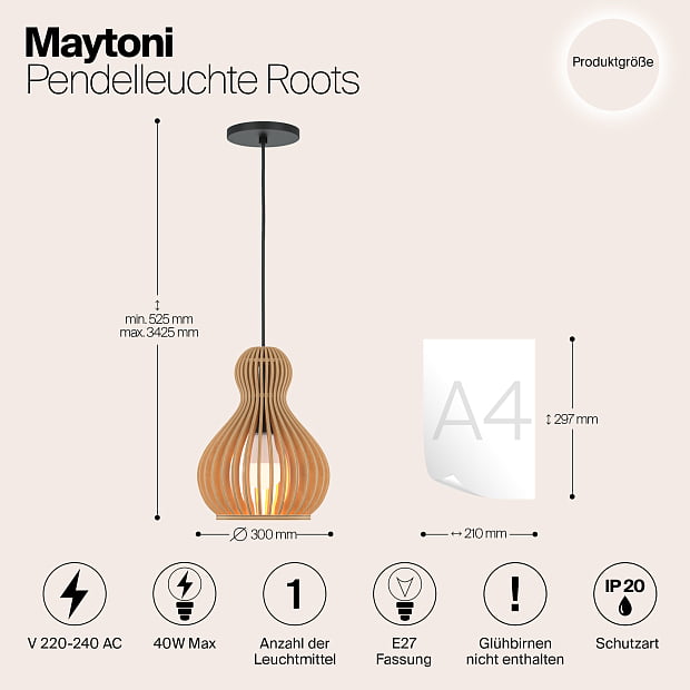 Подвесной светильник Maytoni MOD192PL-01W1