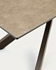 Превью Atminda Раздвижной стол ножки из керамики и стали с коричневой отделкой 160 (210) x 90 см