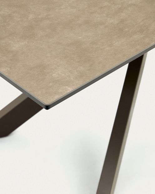 Atminda Раздвижной стол ножки из керамики и стали с коричневой отделкой 160 (210) x 90 см