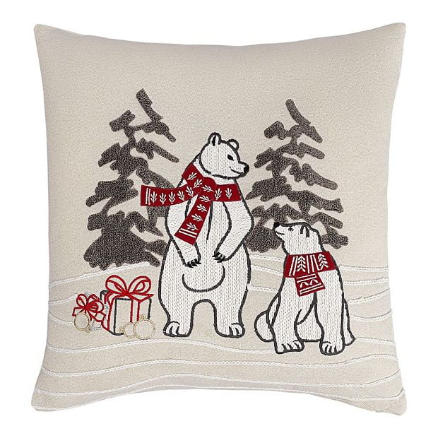 Подушка декоративная festive bears из коллекции new year essential, 45х45 см