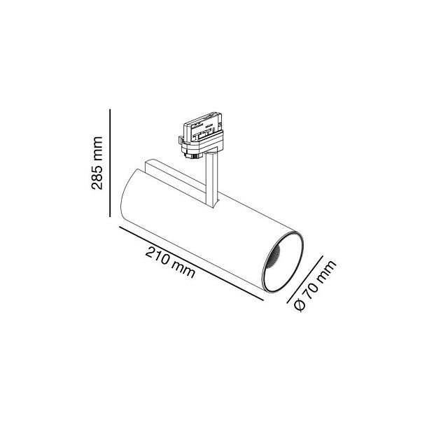 Трековый светильник Fuga SMALL белый LED 9,5W 2700K 24є