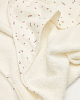 Превью Deya baby towel cape in white cotton with patterns