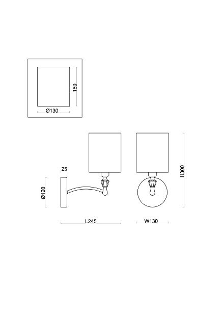 Настенный светильник (бра) Riverside FR1007WL-01BS