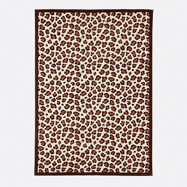 Ковер с леопардовым узором Nimia 160 x 230 см каштановый