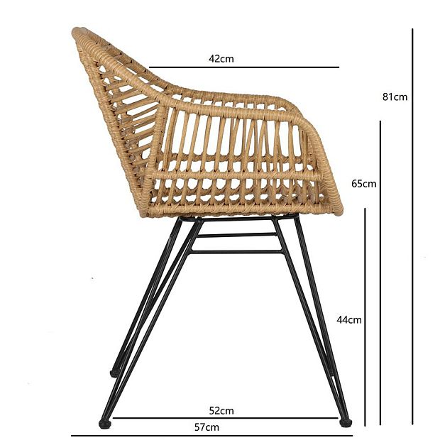 Стул vetle bent, ротанг