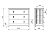 Превью Комод Wood 3 ящика (белый)